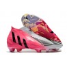 Scarpe Calcio adidas Predator Edge+ FG Rosa Solare Nero Bianco