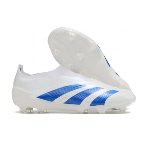 Scarpa adidas Predator Elite Senza Lacci FG Bianco Blu