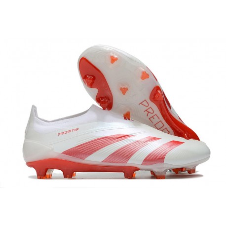 Scarpa adidas Predator Elite Senza Lacci FG Bianco Rosso