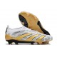 Scarpa adidas Predator Elite Senza Lacci FG Oro Bianco Grigio