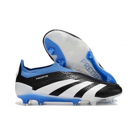 Scarpa adidas Predator Elite Senza Lacci FG Nero Bianco Blu