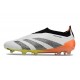 Scarpa adidas Predator Elite Senza Lacci FG Bianco Nero Arancione