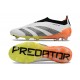 Scarpa adidas Predator Elite Senza Lacci FG Bianco Nero Arancione