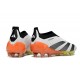 Scarpa adidas Predator Elite Senza Lacci FG Bianco Nero Arancione