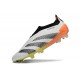 Scarpa adidas Predator Elite Senza Lacci FG Bianco Nero Arancione