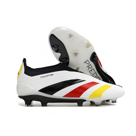 Scarpa adidas Predator Elite Senza Lacci FG Bianco Nero Rosso Giallo