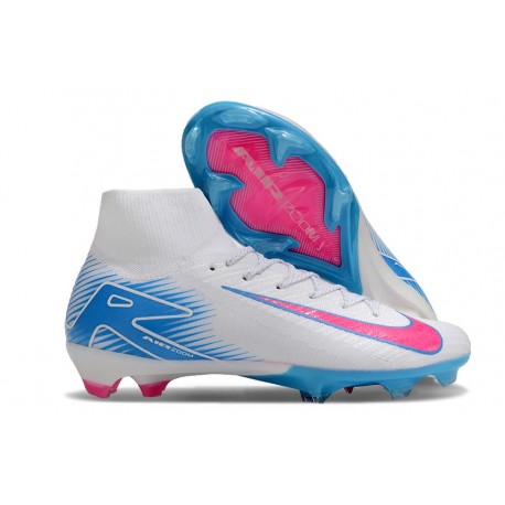 Nike Air Zoom Mercurial Superfly 10 Elite FG Bianco Blu Rosa