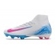 Nike Air Zoom Mercurial Superfly 10 Elite FG Bianco Blu Rosa