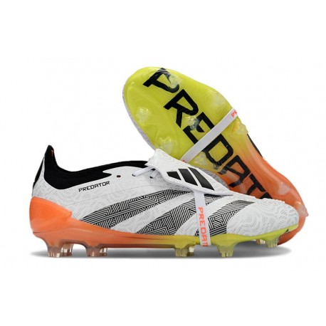 adidas Predator Tongue Elite FG Bianco Nero Arancione