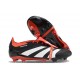 adidas Predator Tongue Elite FG Nero Core Bianco Rosso Solare