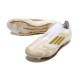 Scarpe adidas F50 Elite Laceless FG Ftwr Bianco Oro Met Ftwr Bianco