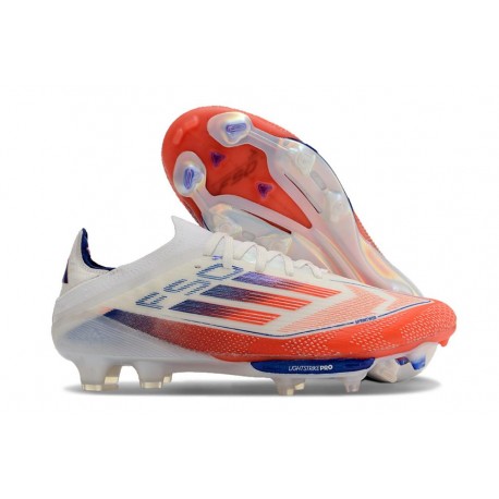 Scarpe da Calcio adidas F50+ Elite FG Ftwr Bianco Rosso Solare Blu Lucido