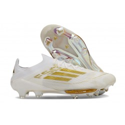 Scarpe da Calcio adidas F50+ Elite FG Ftwr Bianco Oro Met Ftwr Bianco