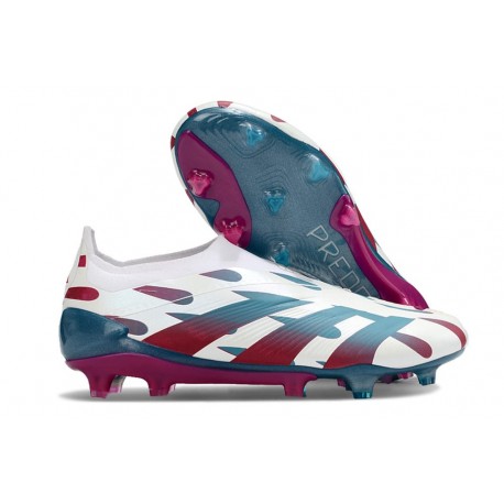 Scarpa adidas Predator Elite Senza Lacci FG Bianco Rosso Blu