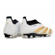 Scarpa adidas Predator Elite Senza Lacci FG Bianco Oro