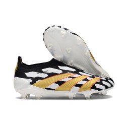 Scarpa adidas Predator Elite Senza Lacci FG Nero Bianco Oro