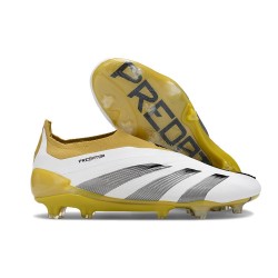 Scarpa adidas Predator Elite Senza Lacci FG Bianco Oro Nero