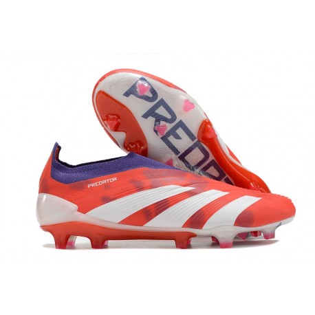 Scarpa adidas Predator Elite Senza Lacci FG Rosso Bianco