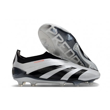 Scarpa adidas Predator Elite Senza Lacci FG Argento Nero