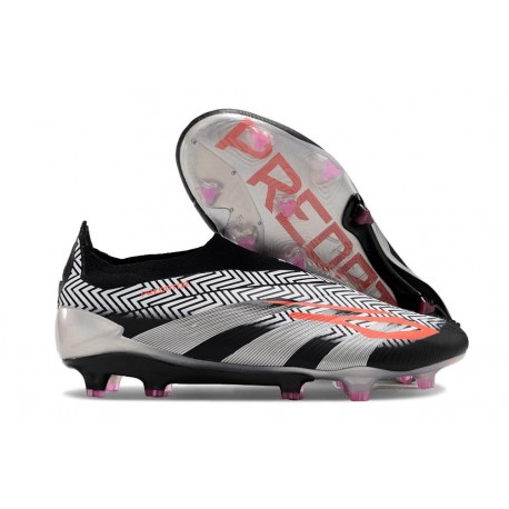 Scarpa adidas Predator Elite Senza Lacci FG Argento Nero Rosso