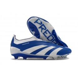 Scarpa adidas Predator Elite Senza Lacci FG Blu Bianco