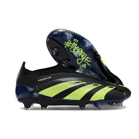 Scarpa adidas Predator Elite Senza Lacci FG Nero Verde