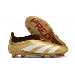 Scarpa adidas Predator Elite Senza Lacci FG Oro Bianco