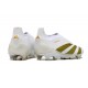 Scarpa adidas Predator Elite Senza Lacci FG Bianco Oro