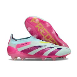 Scarpa adidas Predator Elite Senza Lacci FG Almost Blu Lucid Rosa Semi Giallo Solare