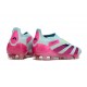 Scarpa adidas Predator Elite Senza Lacci FG Almost Blu Lucid Rosa Semi Giallo Solare