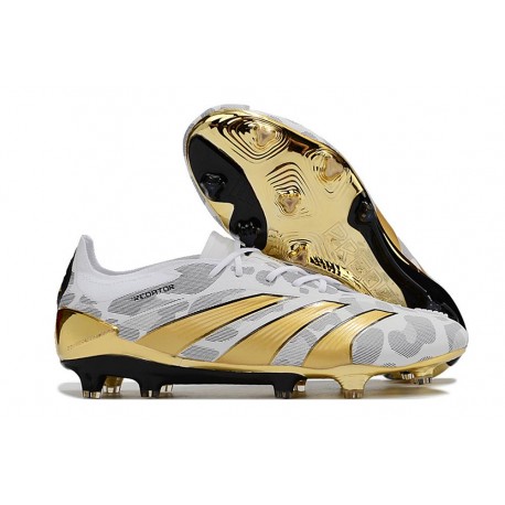 adidas Predator 24 Elite FG Bianco Grigio Oro