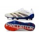 adidas Predator 24 Elite FG Bianco Grigio Blu Rosso