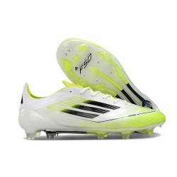 adidas Scarpa F50 Elite FG Bianco Nero Giallo