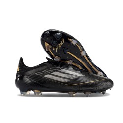 adidas Scarpa F50 Elite FG Nero Core Ferro Metallizzato Oro Met