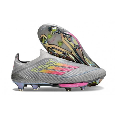 adidas F50+ Senza Lacci FG Grigio Rosa Giallo