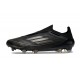 Scarpe adidas F50 Elite Laceless FG Nero Core Ferro Metallizzato Oro Met