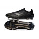 Scarpe adidas F50 Elite Laceless FG Nero Core Ferro Metallizzato Oro Met