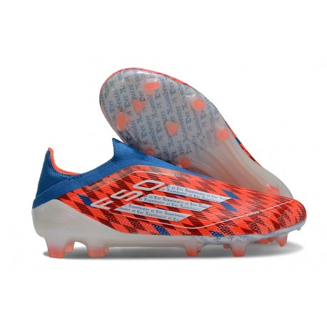 Scarpe adidas F50 Elite Laceless FG Rosso Blu Bianco