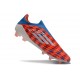 Scarpe adidas F50 Elite Laceless FG Rosso Blu Bianco